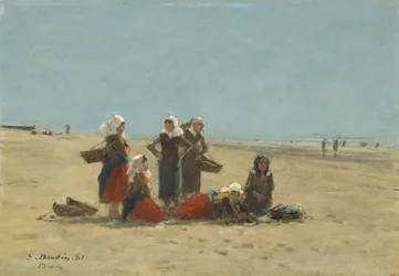 Mujeres en la playa de Berck